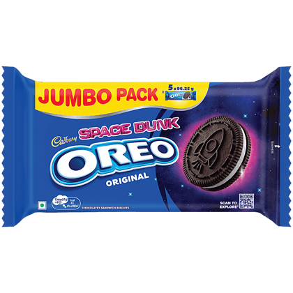 Oreo Cadbury Vanilla Flavour Crme Sandwich Biscuit, 481.25 Gram Jumbo Pack