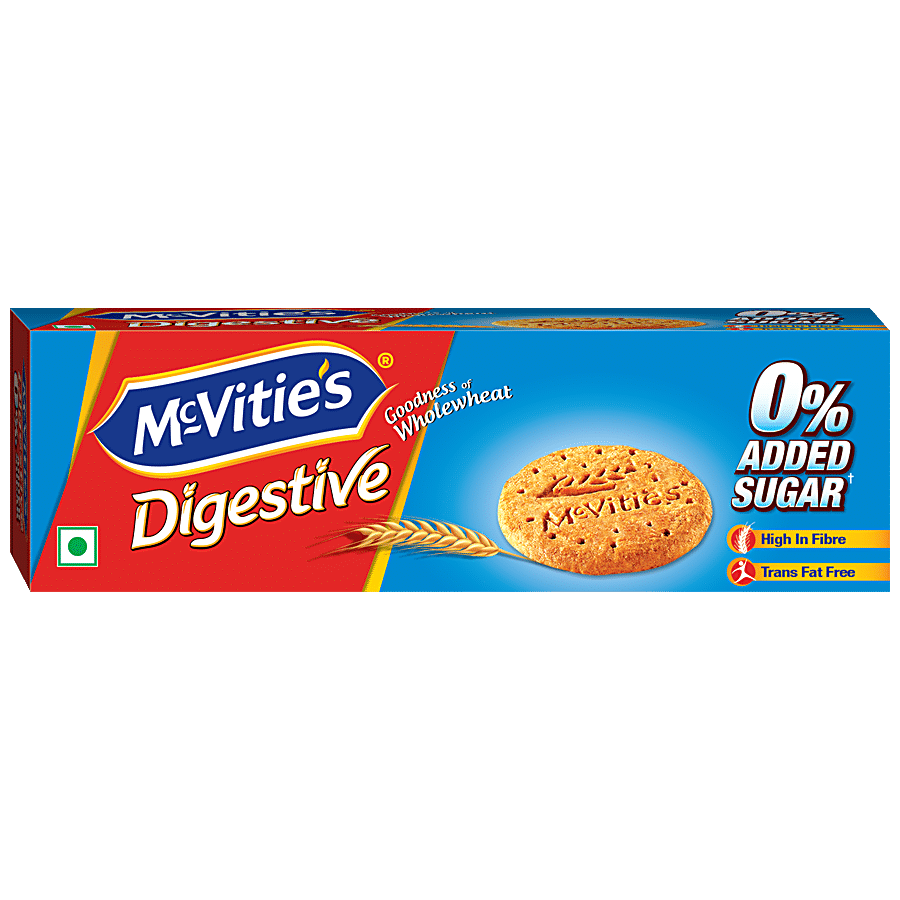 Mcvitie's Digestive High Fibre Biscuits, Zero Added Sugar For Calorie Conscious, 150 G