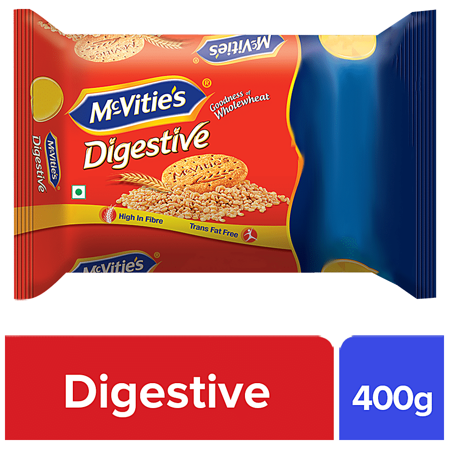 Mcvitie's Digestive High Fibre Biscuits With Goodness Of Wholewheat, 400 G