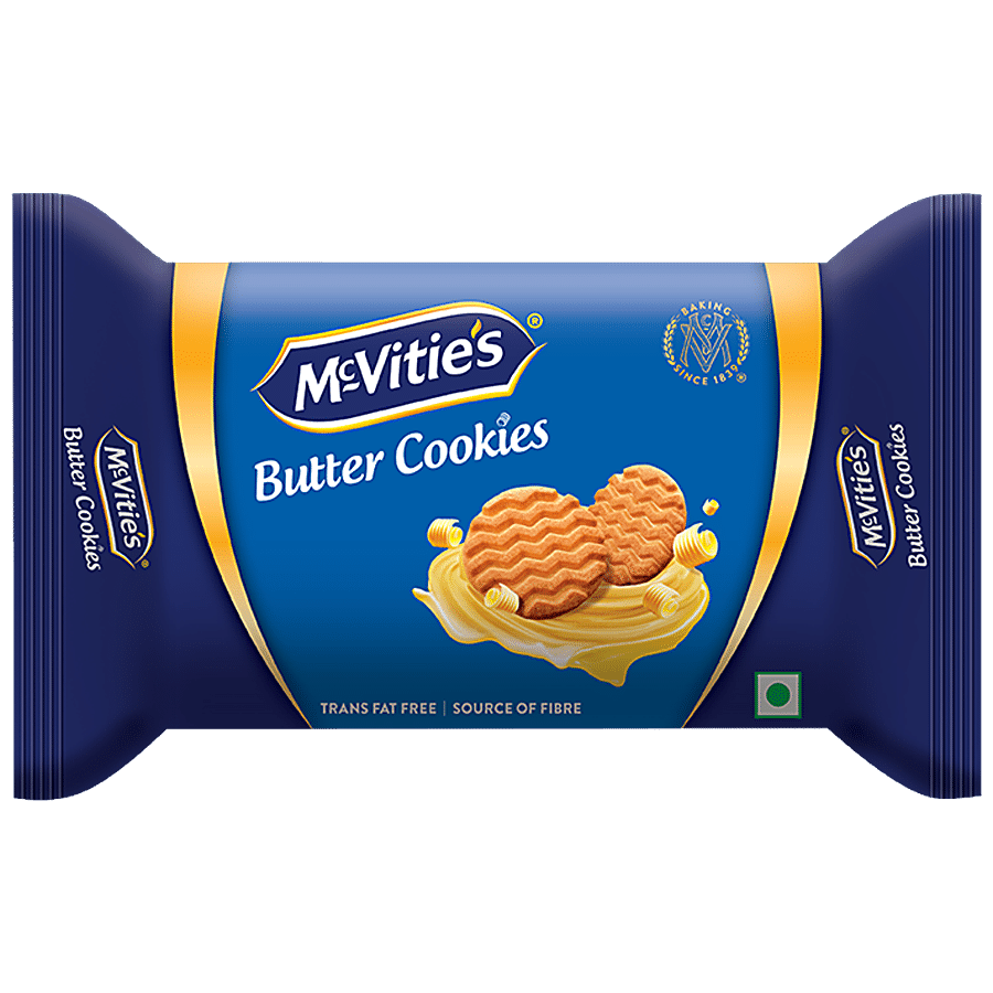 Mcvitie's Butter Cookies, Crispy, Delicious & Butterlicious, 175.2 G Pouch