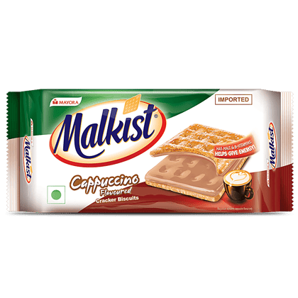 Malkist Cracker Biscuits, Cappuccino, 150 G Pouch