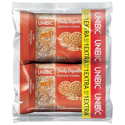 Unibic Cookies, Daily Digestive Oatmeal, 150 G (Buy 1 Get 1 Extra)