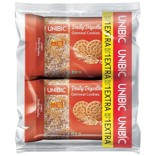 Unibic Cookies, Daily Digestive Oatmeal, 150 G (Buy 1 Get 1 Extra)