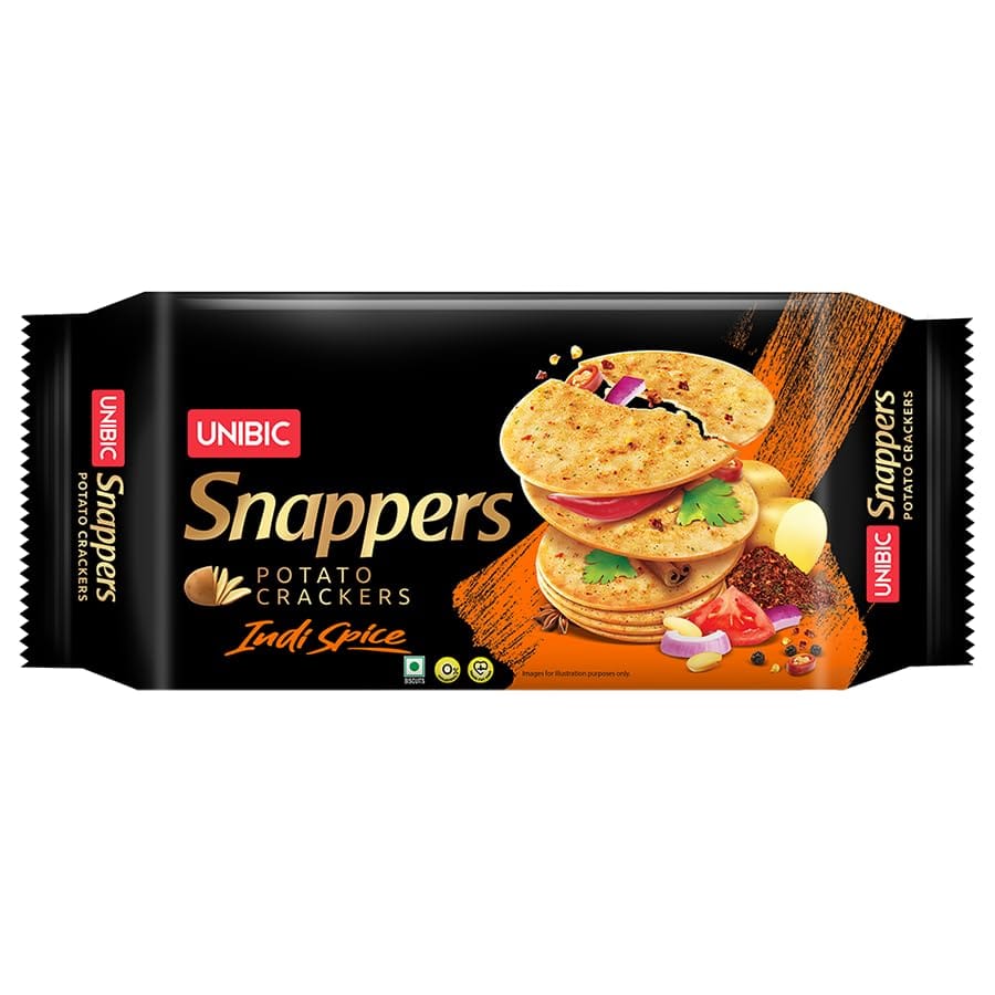Unibic Foods Snappers Potato Crackers, Indi Spice, 300Gm