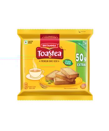 Britannia Toastea Premium Bake Rusk, 250G Or, 250G+50G (Weight May Vary)