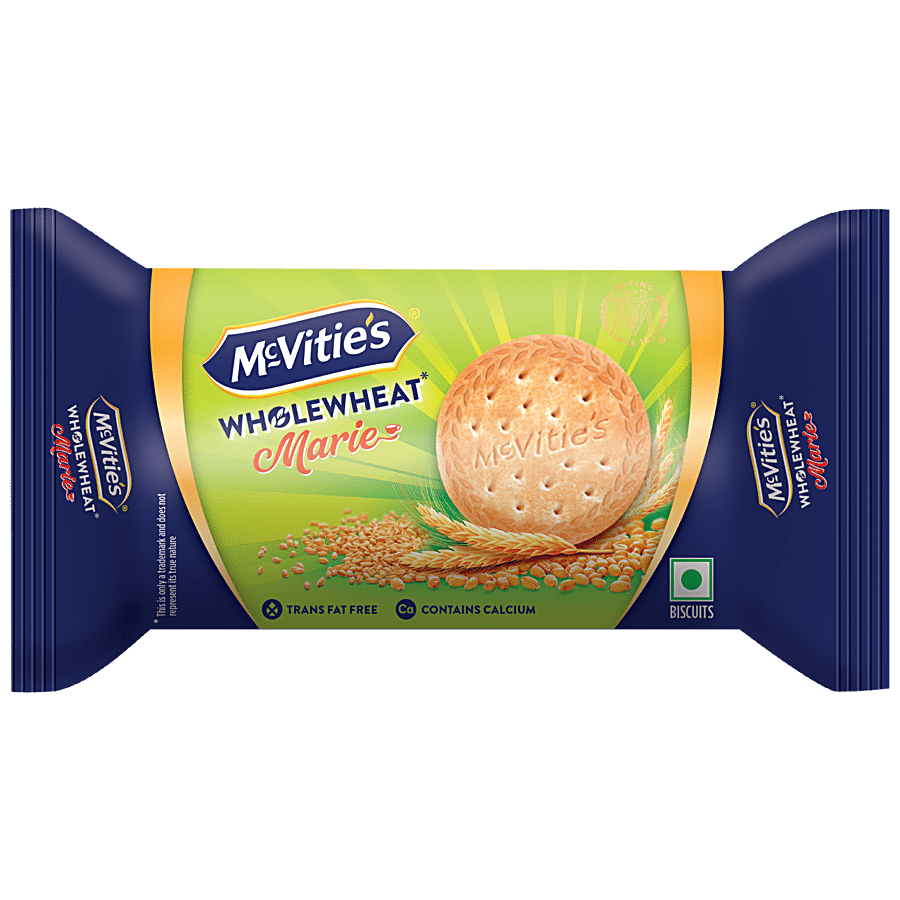 Mcvitie's Wholewheat Marie Biscuits With Goodness Of Calcium, 100 G Pouch