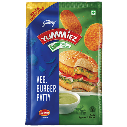 Godrej Yummiez Veg Burger Patty, 340 G