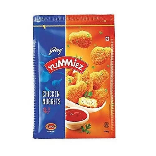 Godrej Yummiez Chicken Nuggets Pouch, 500 G