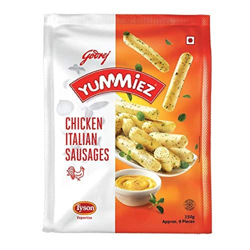 Godrej Yummiez Chicken Italian Sausages, 250G