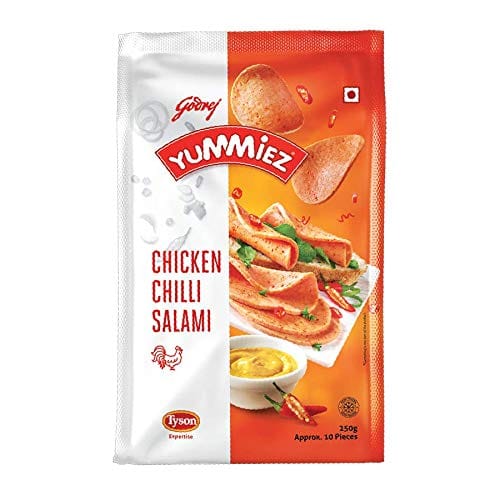 Godrej Yummiez Chicken Chilly Salami Pouch, 250 G
