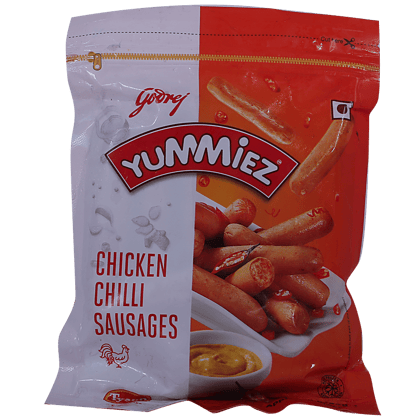 Godrej Yummiez Chicken Chilli Sausages, 250 G Pouch