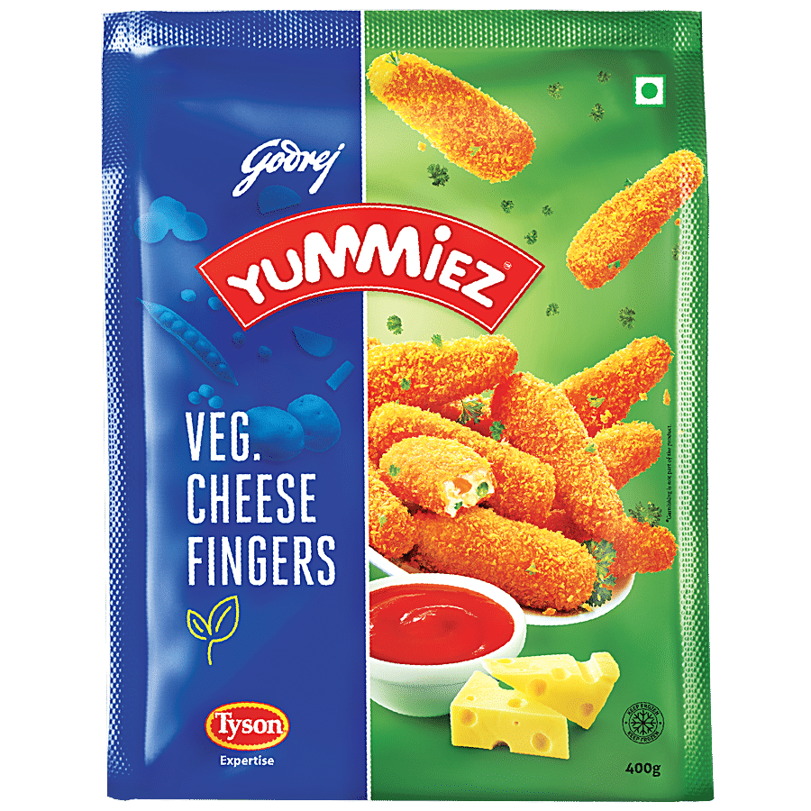 Godrej Yummiez Cheese Finger, Veg, 400 G Pouch
