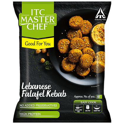 Itc Master Chef Lebanese Falafel Kebab, Veg Frozen Snack, Ready To Cook, 230 G
