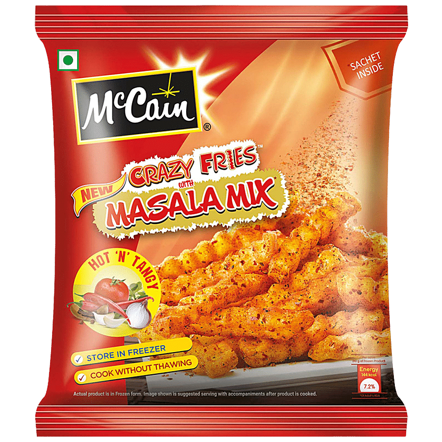 Mccain Crazy Fries, Masala Mix, Hot 'N' Tangy, 400 G