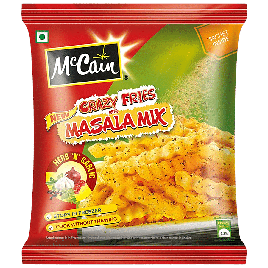 McCain Crazy Fries - Masala Mix, Herb 'N' Garlic, 400 g