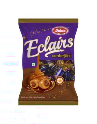 Dukes Choco Centrefilled Eclairs, Rich Creamy Eclairs With Chocolate Filling, 200Gm