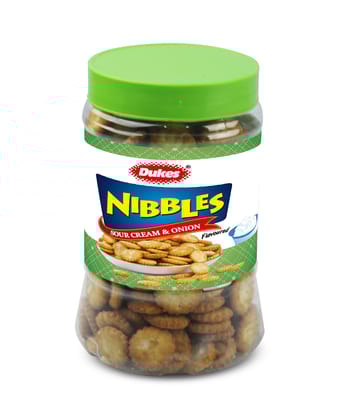 Dukes Nibbles Sour Cream & Onion Crackers, 150G