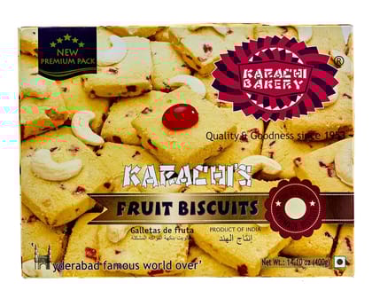 Karachi Bakery Fruit Biscuit, Premium, 400 G