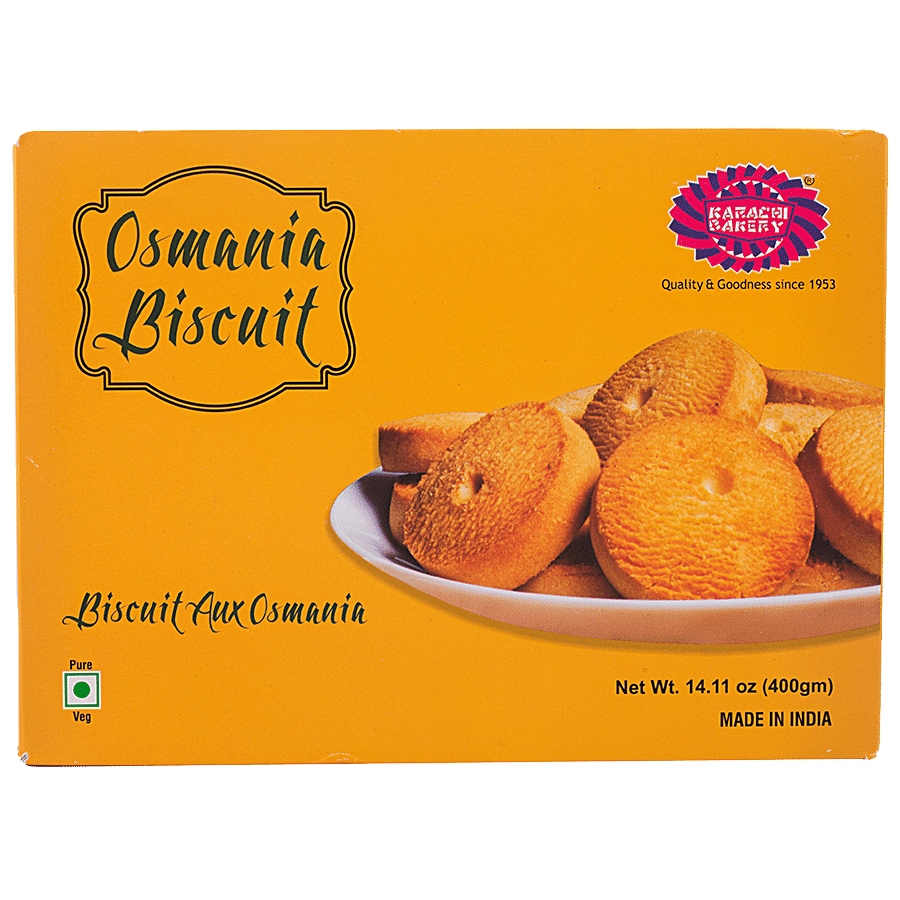 Karachi Bakery Osmania Biscuits, Healthy, Crispy, No Preservatives, 400 G