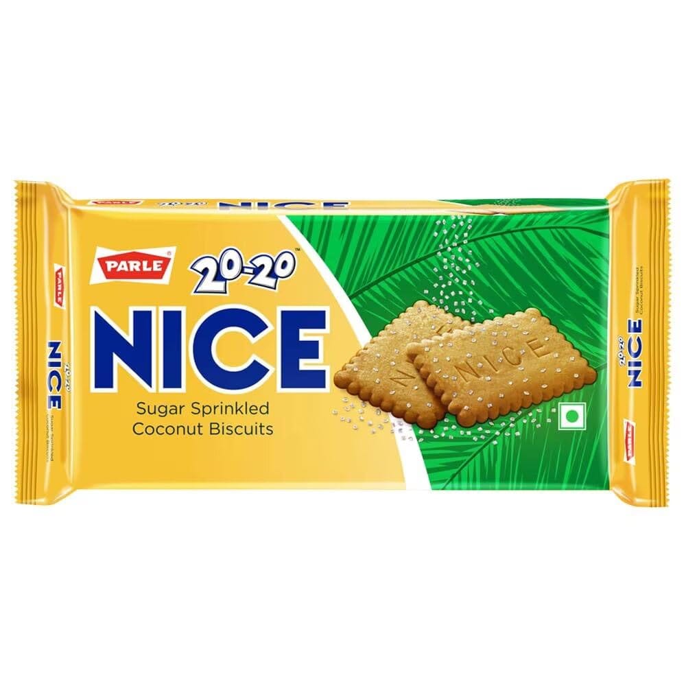 Parle 20-20 Nice Sugar Sprinkled Coconut Biscuits, 500G