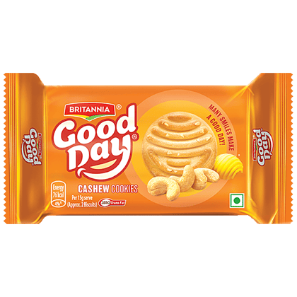 Britannia Good Day Cashew Cookies, Crunchy, Zero Trans Fat, Ready To Eat, 200 G Britannia Good Day Cashew Cookies, Crunchy, Zero Trans Fat, Ready To Eat, 200 G