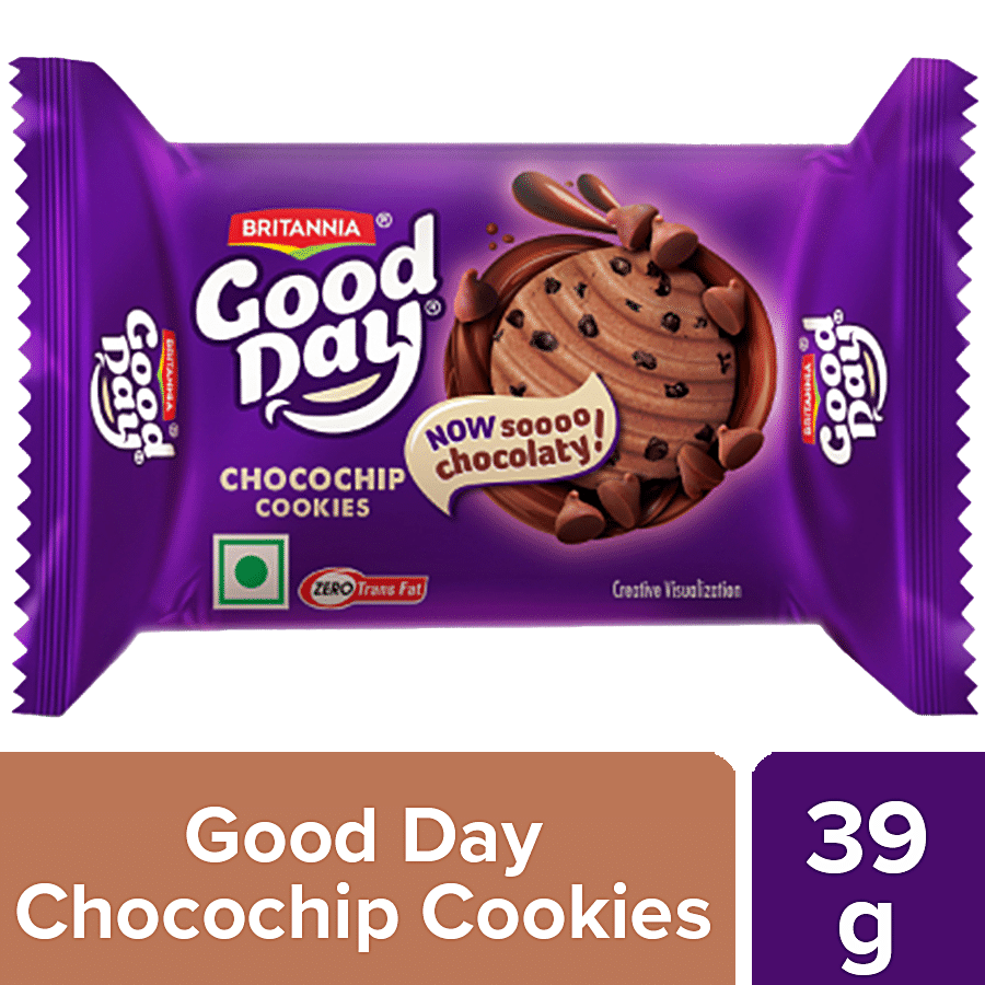 Britannia Good Day, Chocochip Cookies, Teatime Snack, 39 G