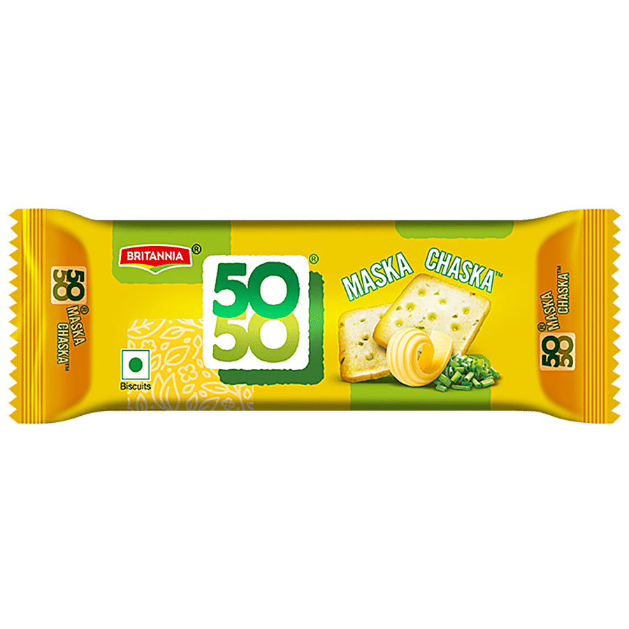 Britannia 50, 50 Maska Chaska Salted Biscuits, 40.5 G