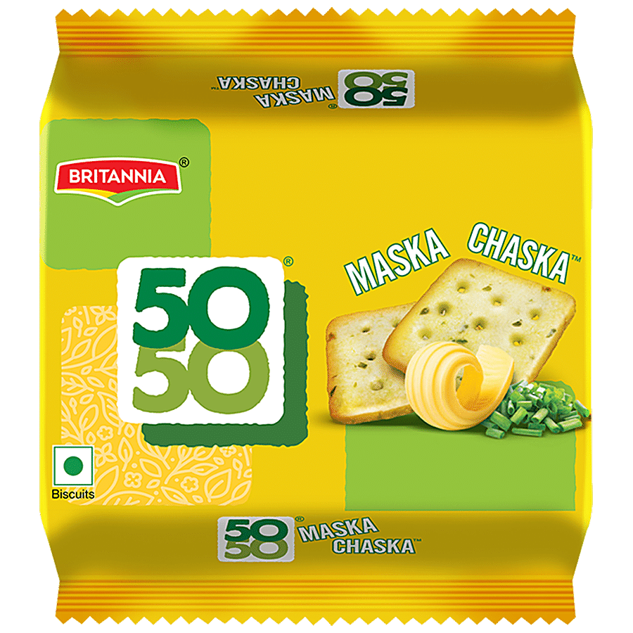 Britannia 50, 50 Maska Chaska Salted Biscuits, 105 G