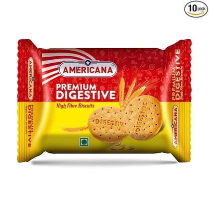 Americana Premium Digestive High Fibre Biscuits, 200G*10