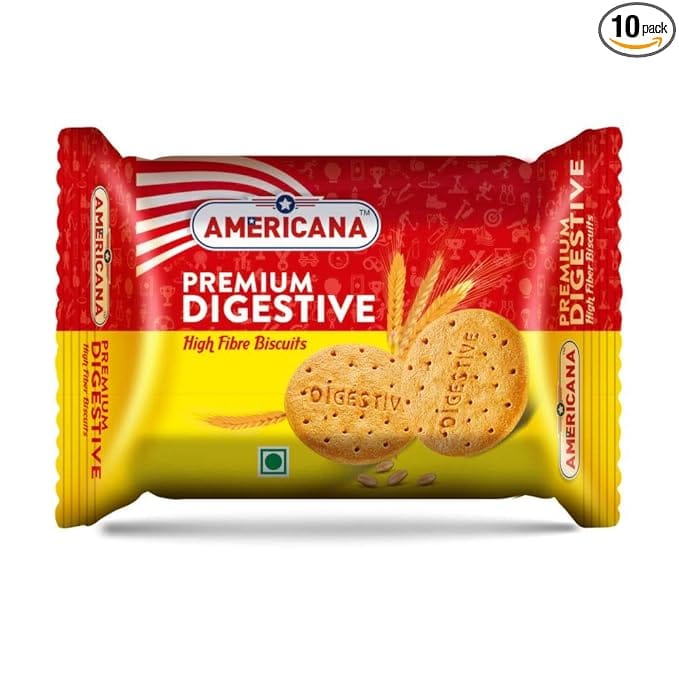 Americana Premium Digestive High Fibre Biscuits, 200G*10