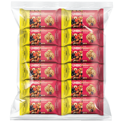 Unibic Fruit & Nut Cookies, 37.5 G (Pack Of 12)