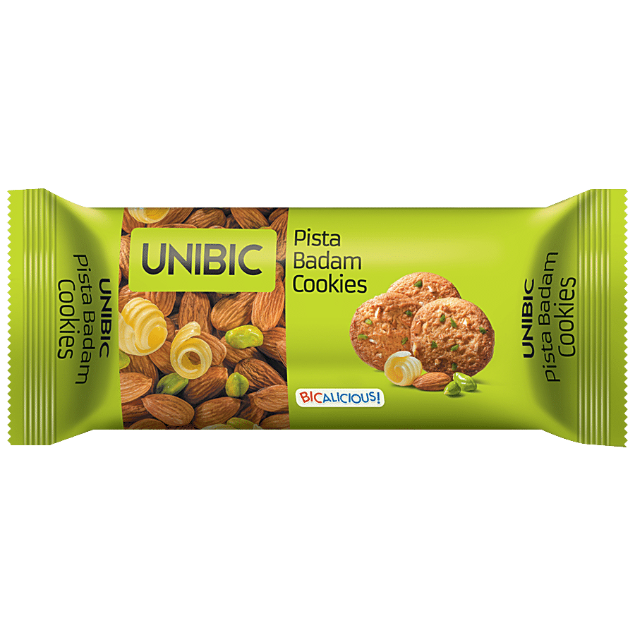 Unibic Cookies, Pista Badam, 75 G Pouch