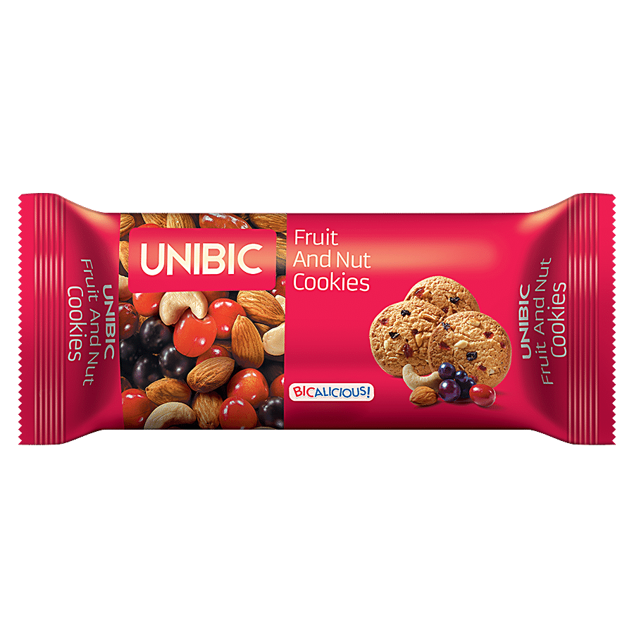 Unibic Cookies, Fruit & Nut, 75 G Pouch