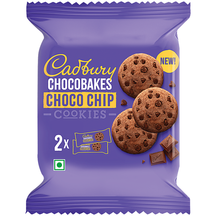 Cadbury Chocobakes Choco Chip Cookies, Delicious Treat, 167 G