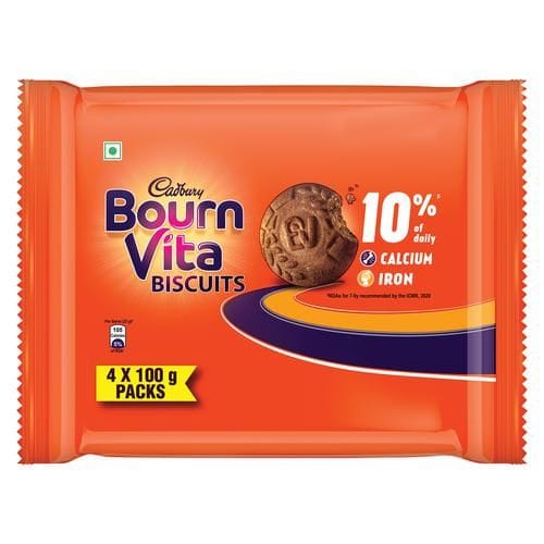 Cadbury Bournvita Biscuits, Super Value Family Pack, 400 G