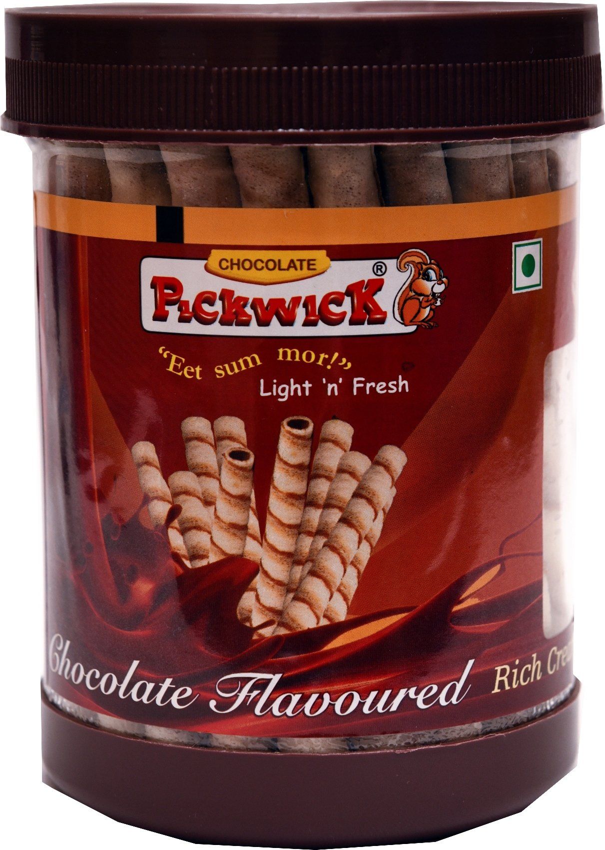 Pickwick Wafer Rolls Chocolate Pet Jar, Pack Of, 300Gm*2