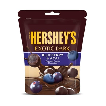 Hershey's Exotic Dark Blueberry & Acai Flavor|Dark Cocoa Rich Chocolates, 33.3 Grams