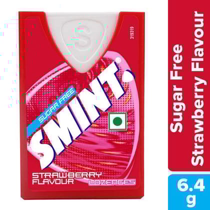 Smint Lozenges, Strawberry Flavour, Sugar Free, 6.4 G
