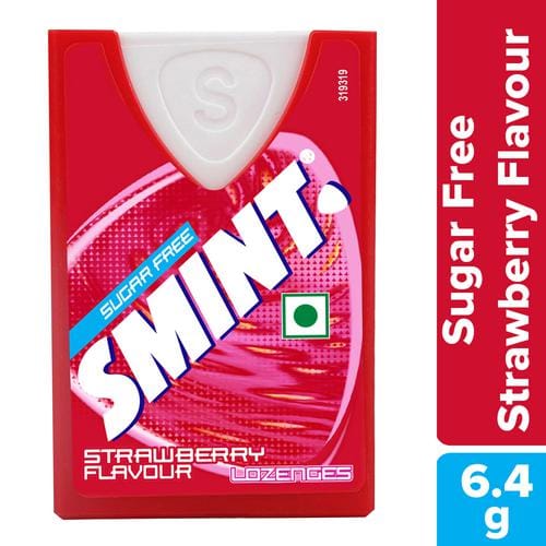 Smint Lozenges, Strawberry Flavour, Sugar Free, 6.4 G