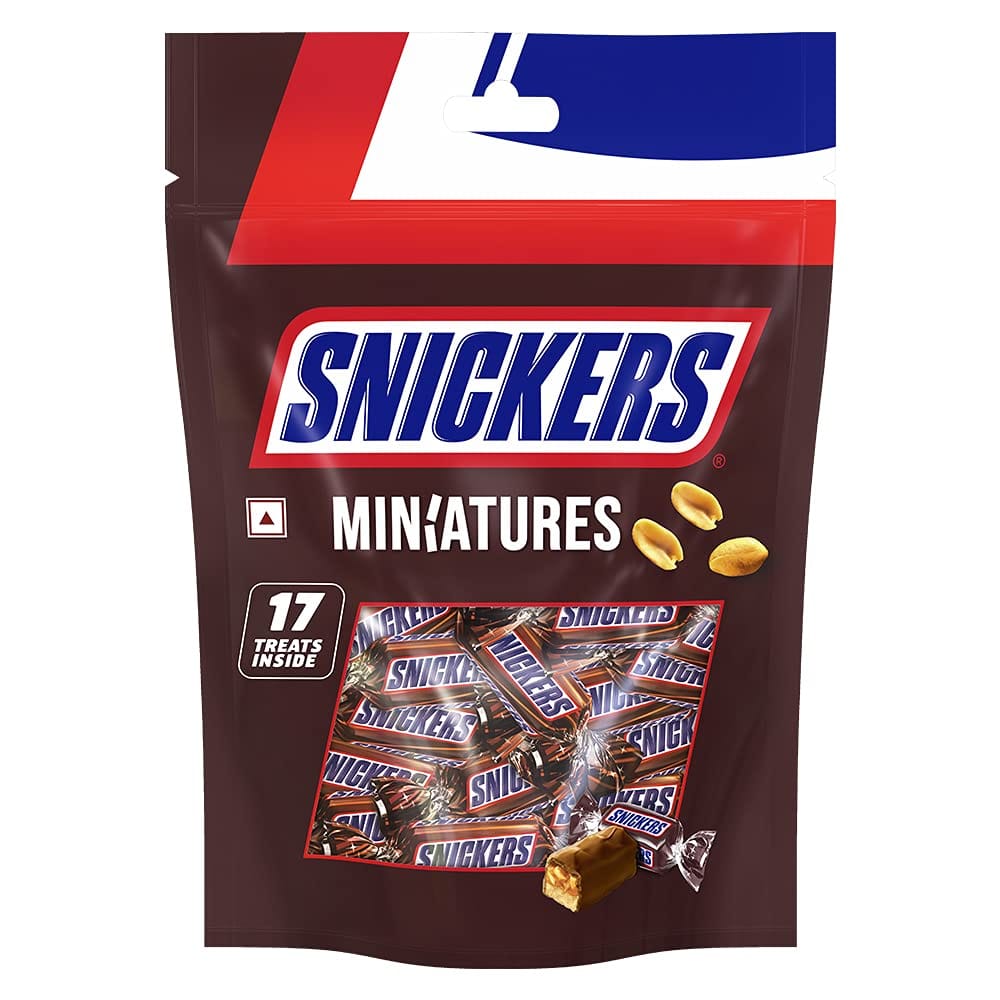 Snickers Miniatures Chocolate Pouch, 180 Gram