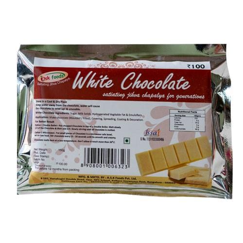 Ask Foods White Chocolate, 150 G