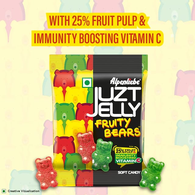 Alpenliebe Juzt Jelly Fruity Bears, Mixed Fruit Flavour, 67.5 G