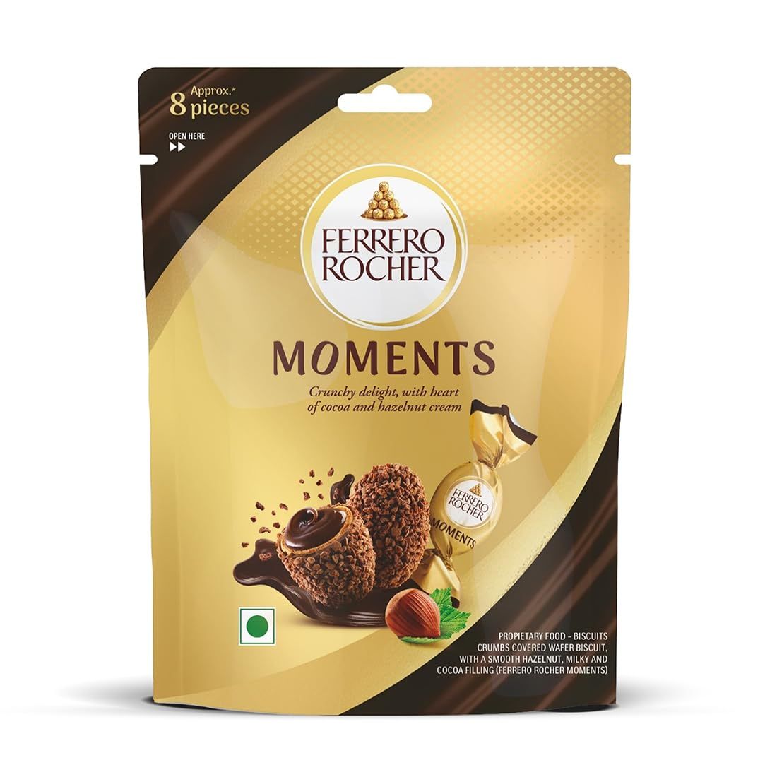 Ferrero Rocher Moments 8 Pralines Chocolate Pcs, 46.4 Gm