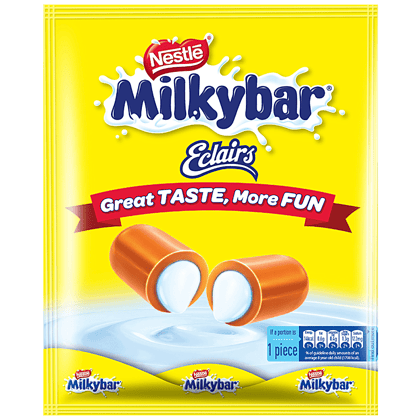 Milkybar Eclairs Candies, Caramel, 3.4g per pack G Pack of 100