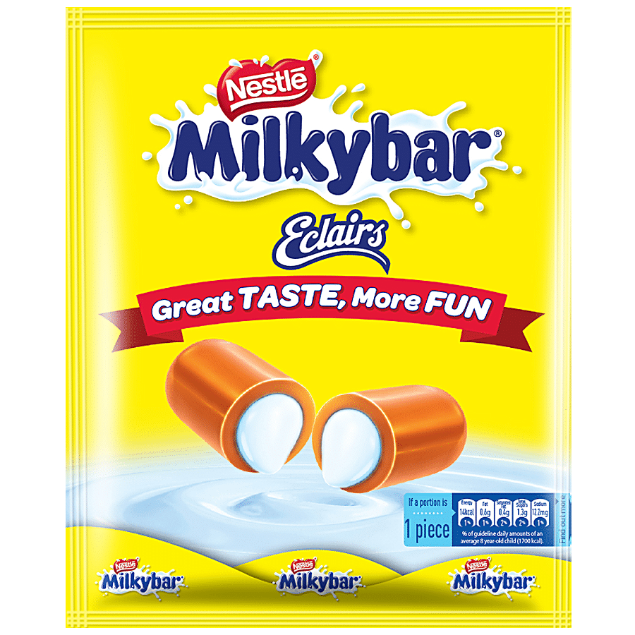 Milkybar Eclairs Candies, Caramel, 3.4g per pack G Pack of 100