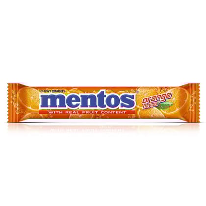 Mentos With Fruit Content Orange Flavour Toffee, 36.4G