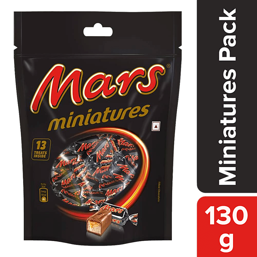 Mars Miniatures Chocolate, Nougat & Caramel, 130 G (13 Pcs X 10 G Each)