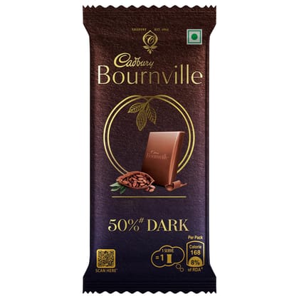 Cadbury Bournville Rich Cocoa Dark Chocolate Bar, 31 Grams
