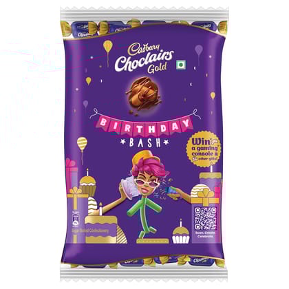Cadbury Choclairs Gold Candy, 312 G (60 Candies)