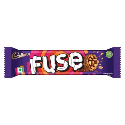 Cadbury Fuse Peanut & Caramel Filled Chocolate Bar, 43 G